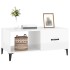 Mesa de centro madera contrachapada blanco brillo 90x50x40