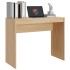 Escritorio de madera contrachapada color roble 90x40x72