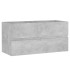 Armario para lavabo contrachapada gris hormigón 90x38,5x45