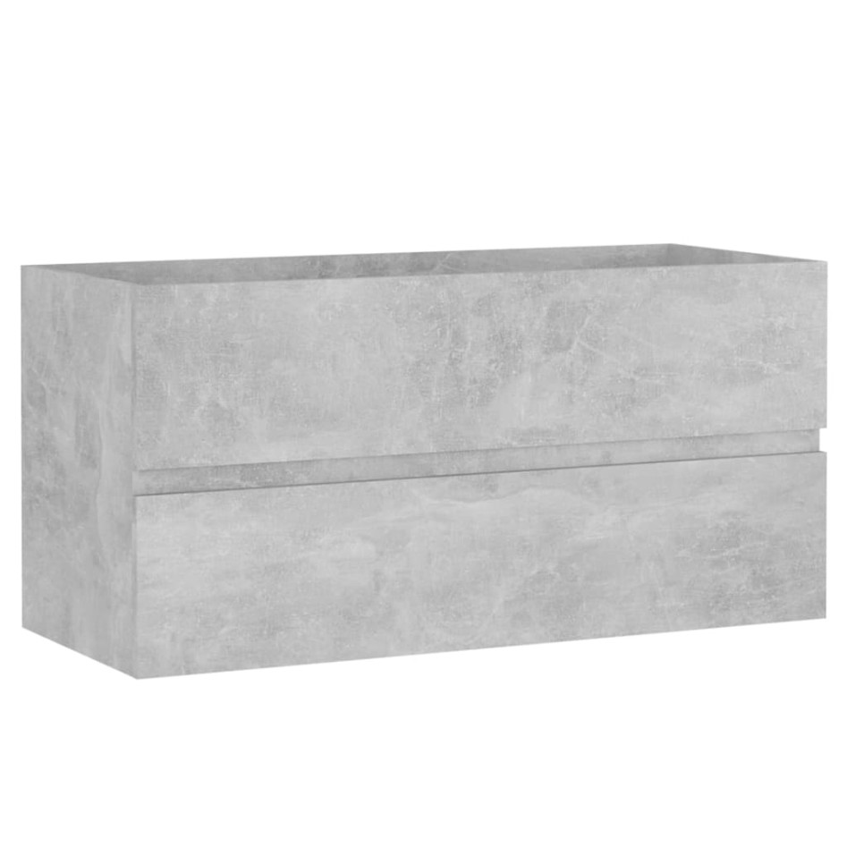 Armario para lavabo contrachapada gris hormigón 90x38,5x45