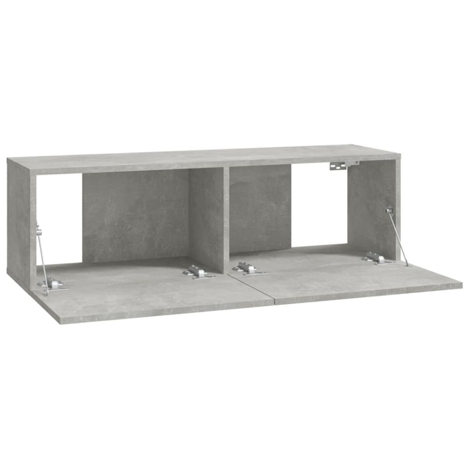 Set de muebles de TV 6 pzas madera contrachapada gris