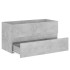 Armario para lavabo contrachapada gris hormigón 90x38,5x45