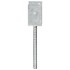 Anclajes de valla 6 uds acero galvanizado plateado 9x6x30