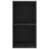 Mueble TV de pared madera contrachapada negro brillo