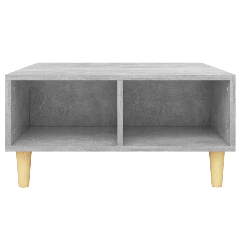Mesa de centro madera contrachapada gris hormigón 60x60x30
