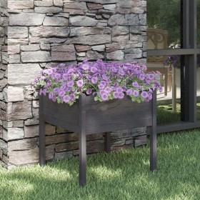 Jardinera de madera maciza de pino gris 70x70x70