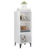 Aparador de madera contrachapada blanco brillo 34,5x32,5x90