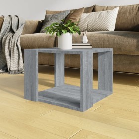 Mesa de centro madera contrachapada gris Sonoma 40x40x30