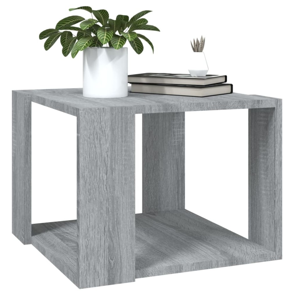 Mesa de centro madera contrachapada gris Sonoma 40x40x30