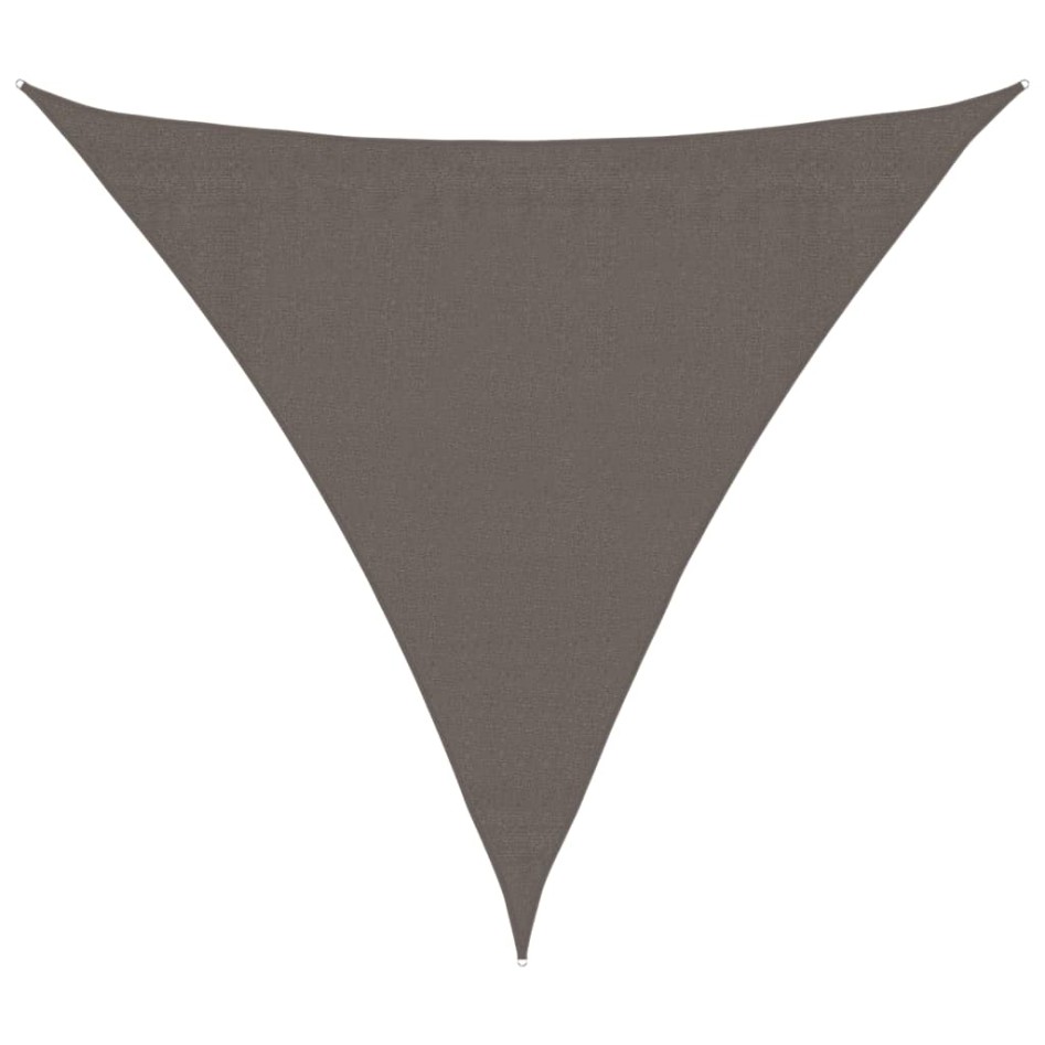 Toldo de vela triangular 3,6x3,6x3,6 m HDPE gris