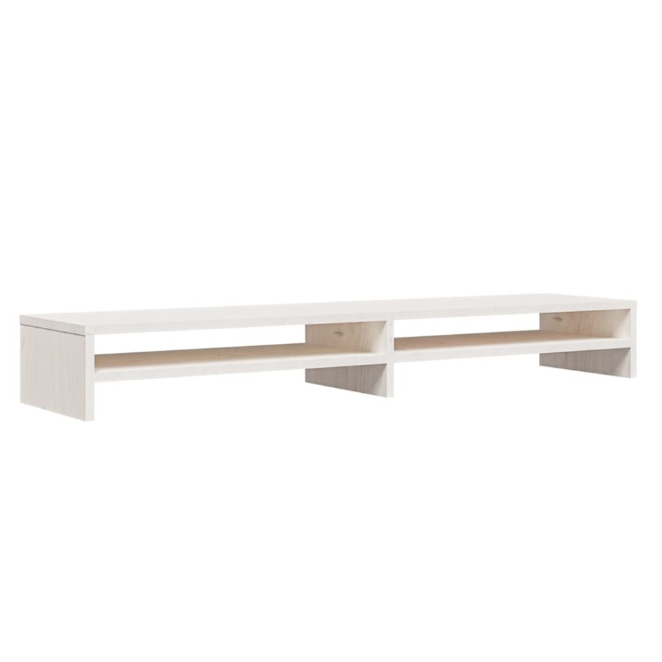 Soporte de monitor madera maciza de pino blanco 100x24x13