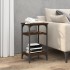 Mesa auxiliar madera contrachapada roble marrón 35x30x60