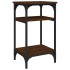 Mesa auxiliar madera contrachapada roble marrón 35x30x60