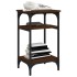 Mesa auxiliar madera contrachapada roble marrón 35x30x60