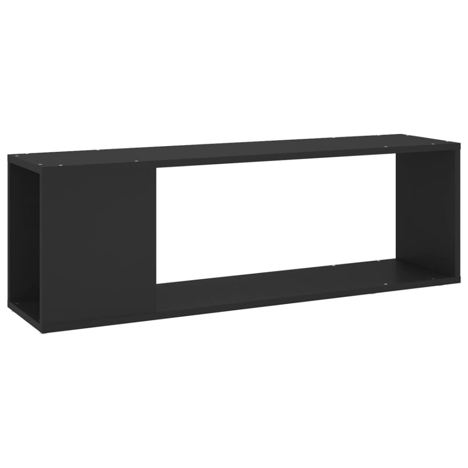 Mueble para TV madera contrachapada negro 100x24x32