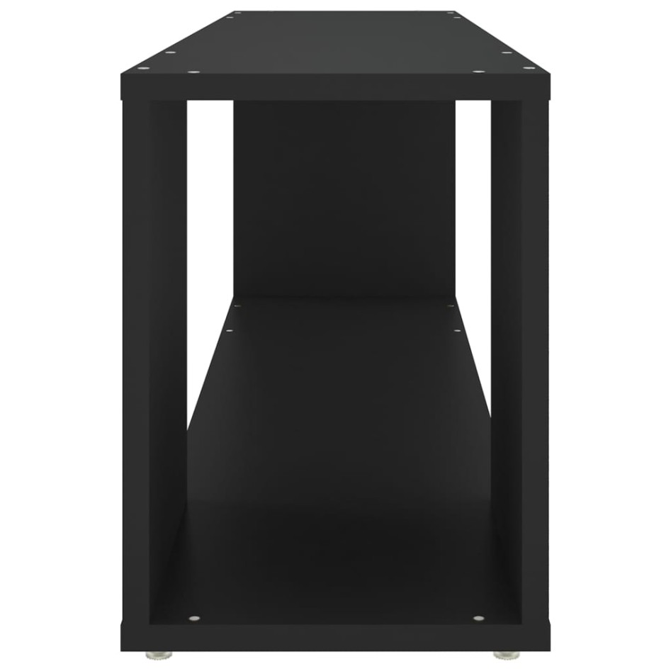 Mueble para TV madera contrachapada negro 100x24x32