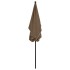 Sombrilla de jardín con palo gris taupe 210x140