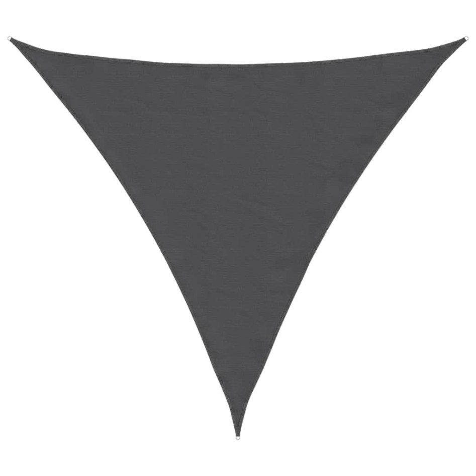 Toldo vela triangular tela Oxford gris antracita 3,6x3,6x3,6