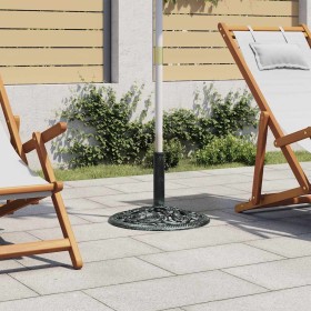 Base de sombrilla de hierro fundido verde 9 kg 40