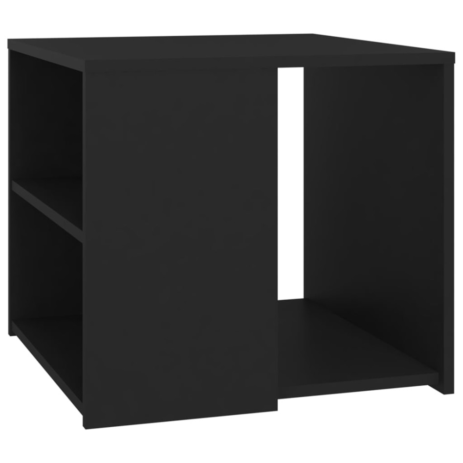 Mesa auxiliar madera contrachapada negro 50x50x45
