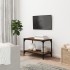 Mueble para TV contrachapada y acero roble marrón 60x33x41