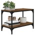 Mueble para TV contrachapada y acero roble marrón 60x33x41