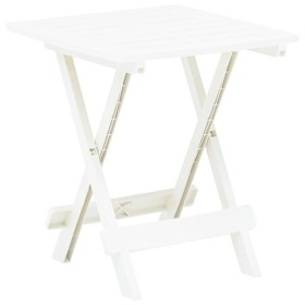 Mesa plegable de jardín plástico blanco 45x43x50