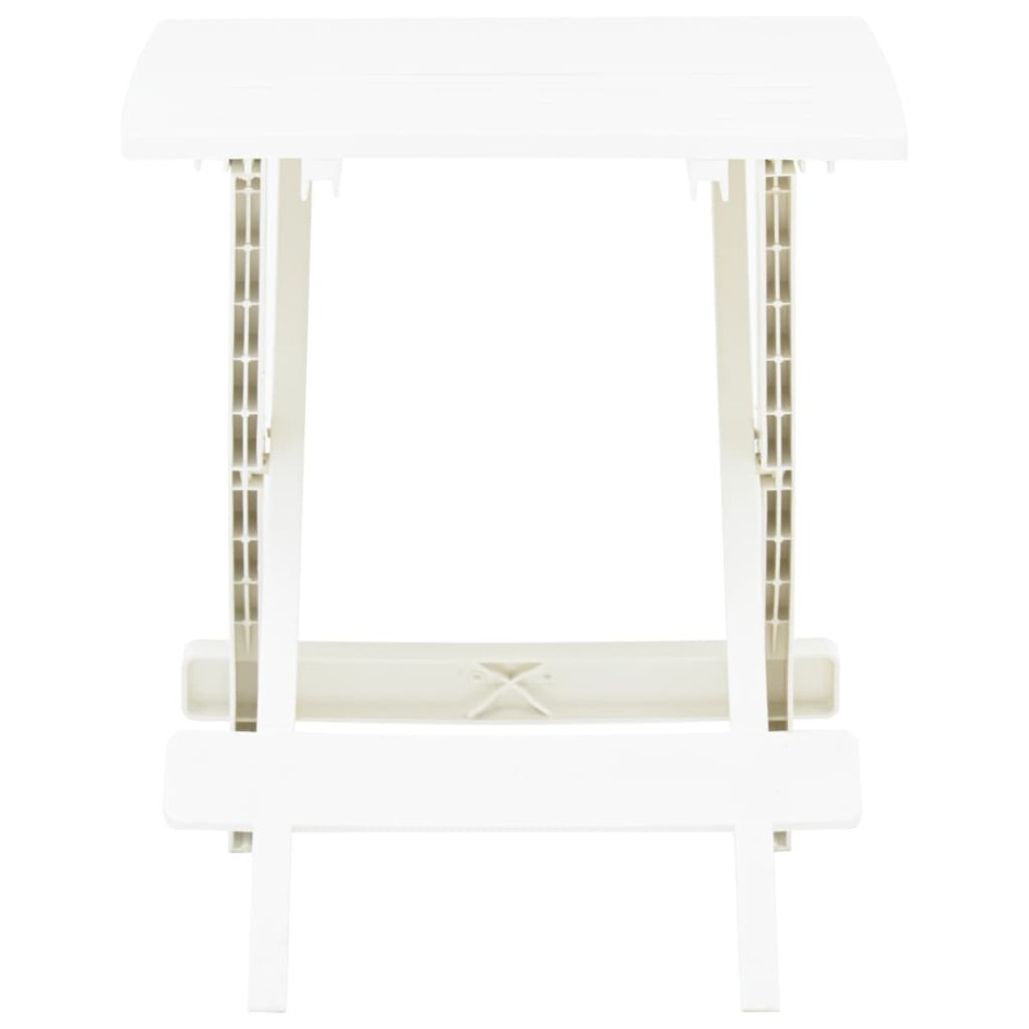 Mesa plegable de jardín plástico blanco 45x43x50