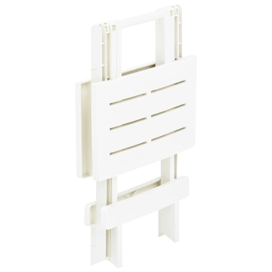 Mesa plegable de jardín plástico blanco 45x43x50