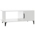Mesa de centro madera contrachapada blanco brillo 90x50x40