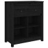 Aparador de madera maciza de pino negro 70x35x80