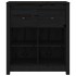 Aparador de madera maciza de pino negro 70x35x80