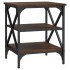 Mesa auxiliar madera contrachapada marrón roble 40x42x50