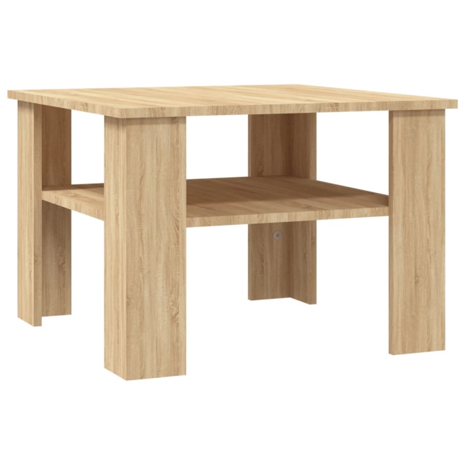 Mesa de centro madera contrachapada roble Sonoma 60x60x42