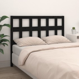 Cabecero de cama madera maciza de pino negro 145,5x4x100
