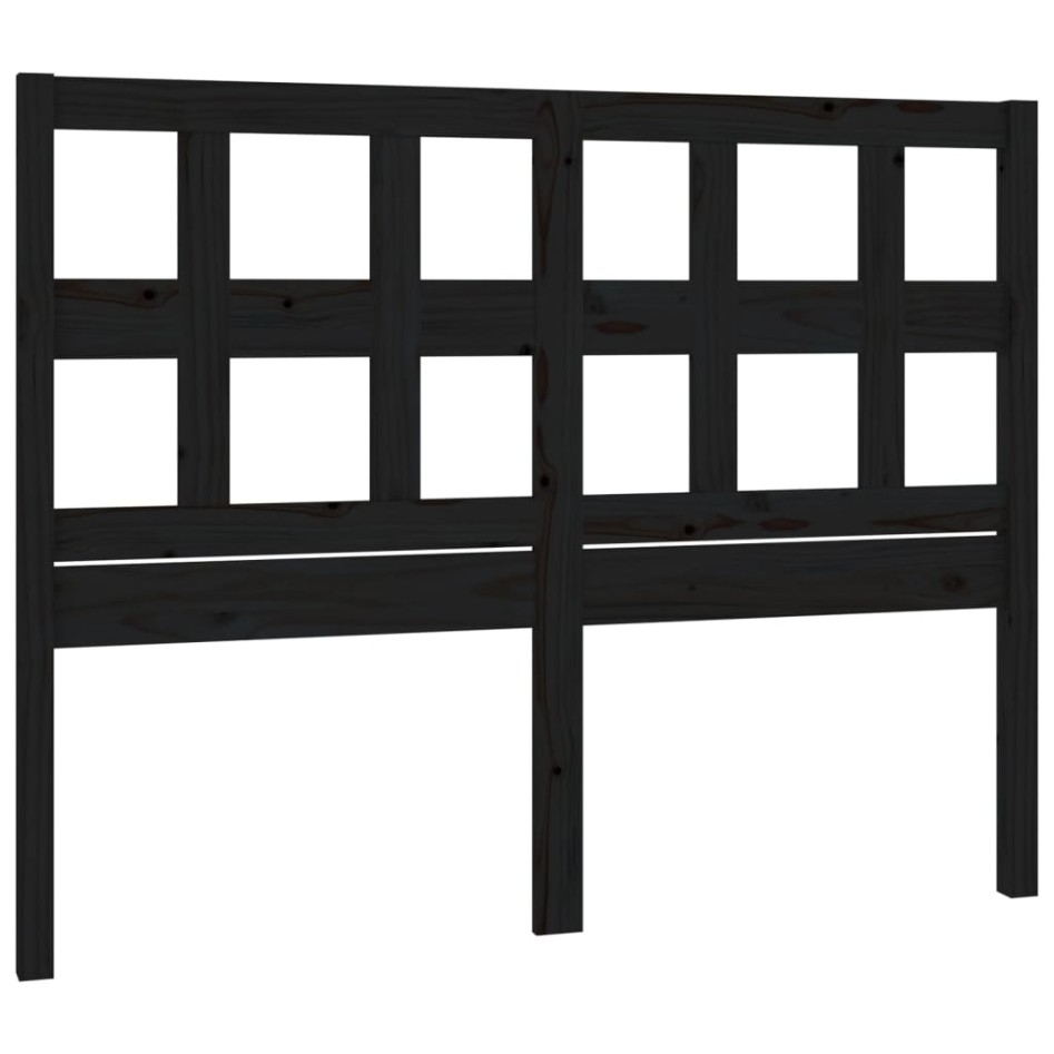 Cabecero de cama madera maciza de pino negro 145,5x4x100