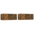 Set de muebles de TV 4 pzas madera contrachapada roble