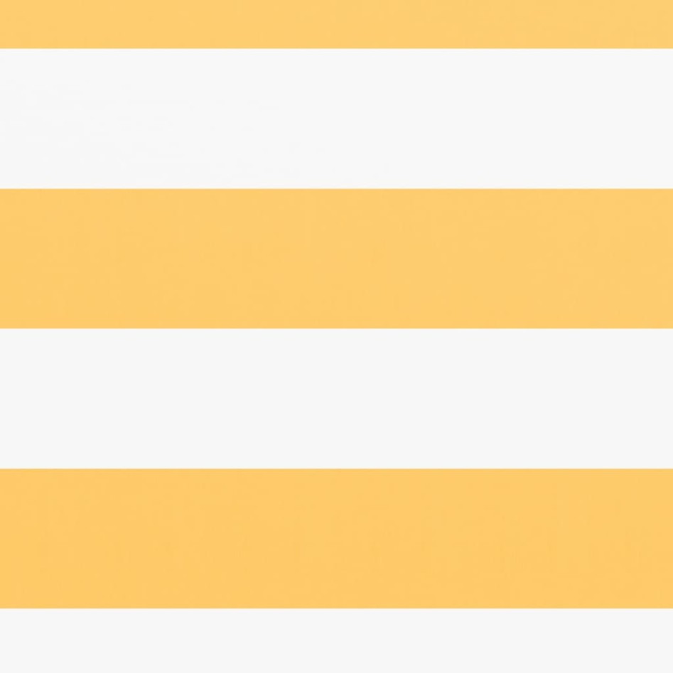 Toldo para balcón tela oxford blanco y amarillo 120x600