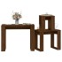Mesas apilables 3 pzas madera contrachapada color roble