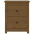 Mesita de noche madera maciza de pino marrón miel 50x35x61,5