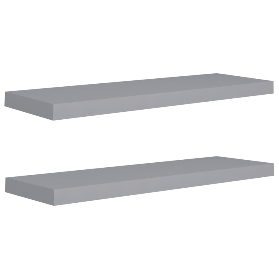 Estantes flotantes de pared 2 uds MDF gris 80x23,5x3,8