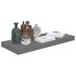 Estantes flotantes de pared 2 uds MDF gris brillo