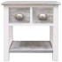 Mesa auxiliar madera de Paulownia gris 40x40x40