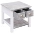 Mesa auxiliar madera de Paulownia gris 40x40x40