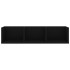Estante de pared para CD madera contrachapada negro