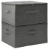 Cajas de almacenaje 2 unidades tela gris antracita 43x34x23