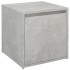 Cajón taburete madera contrachapada gris hormigón 40,5x40x40