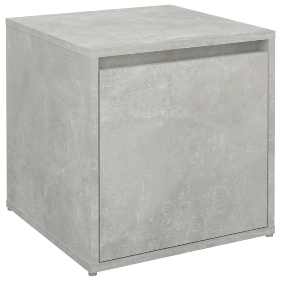Cajón taburete madera contrachapada gris hormigón 40,5x40x40