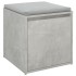 Cajón taburete madera contrachapada gris hormigón 40,5x40x40