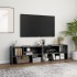 Mueble de TV madera contrachapada gris brillante 149x30x52